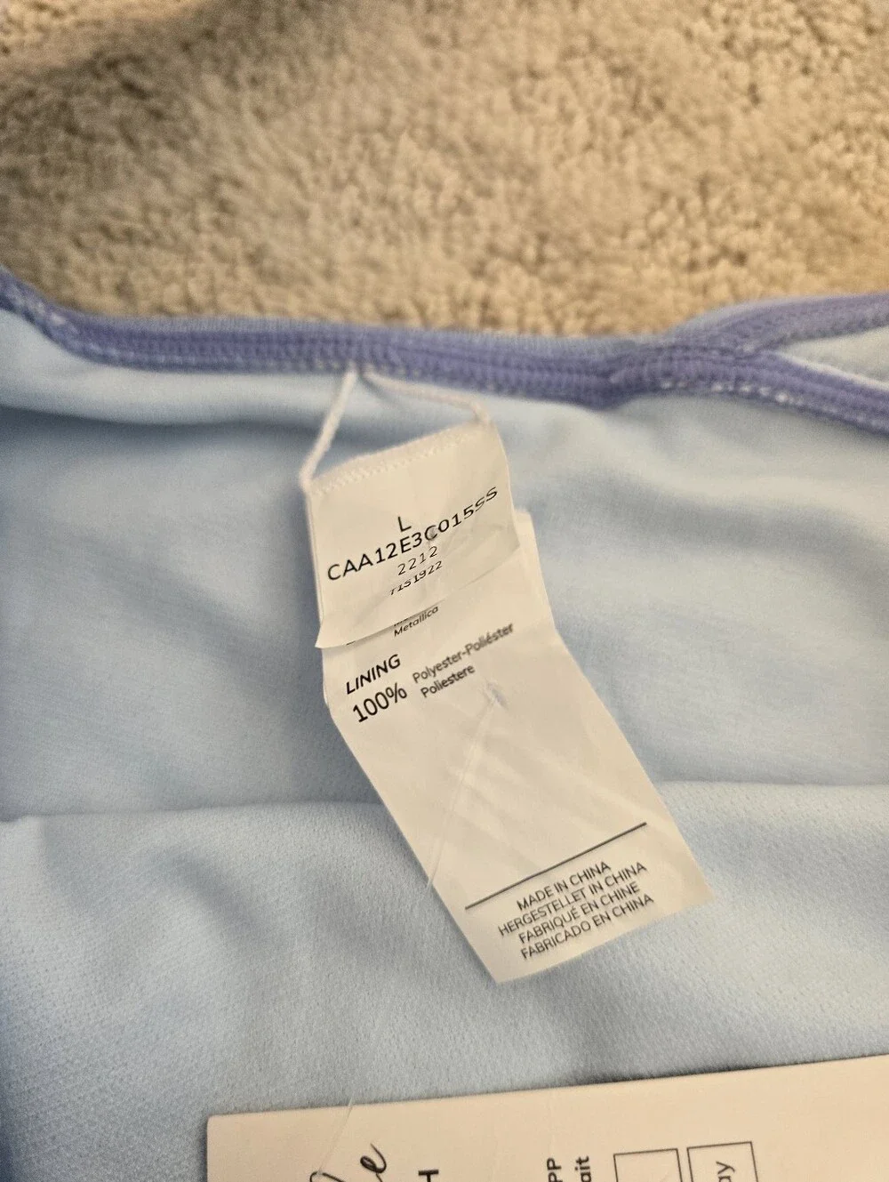 NWT! Cupshe Sparkle Halter One-Piece Swimsuit in Light Blue
